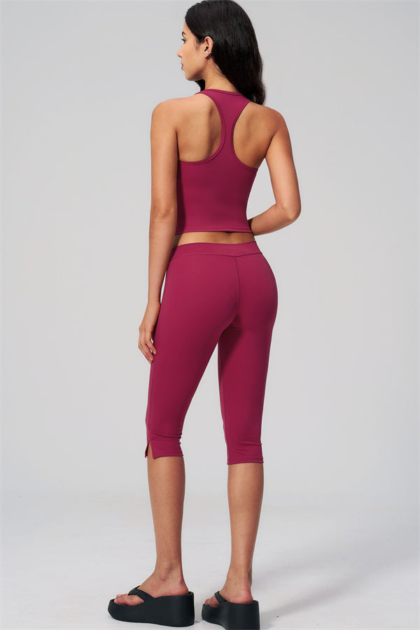 The Revive Crop Top Capri Leggings 2-Piece Set