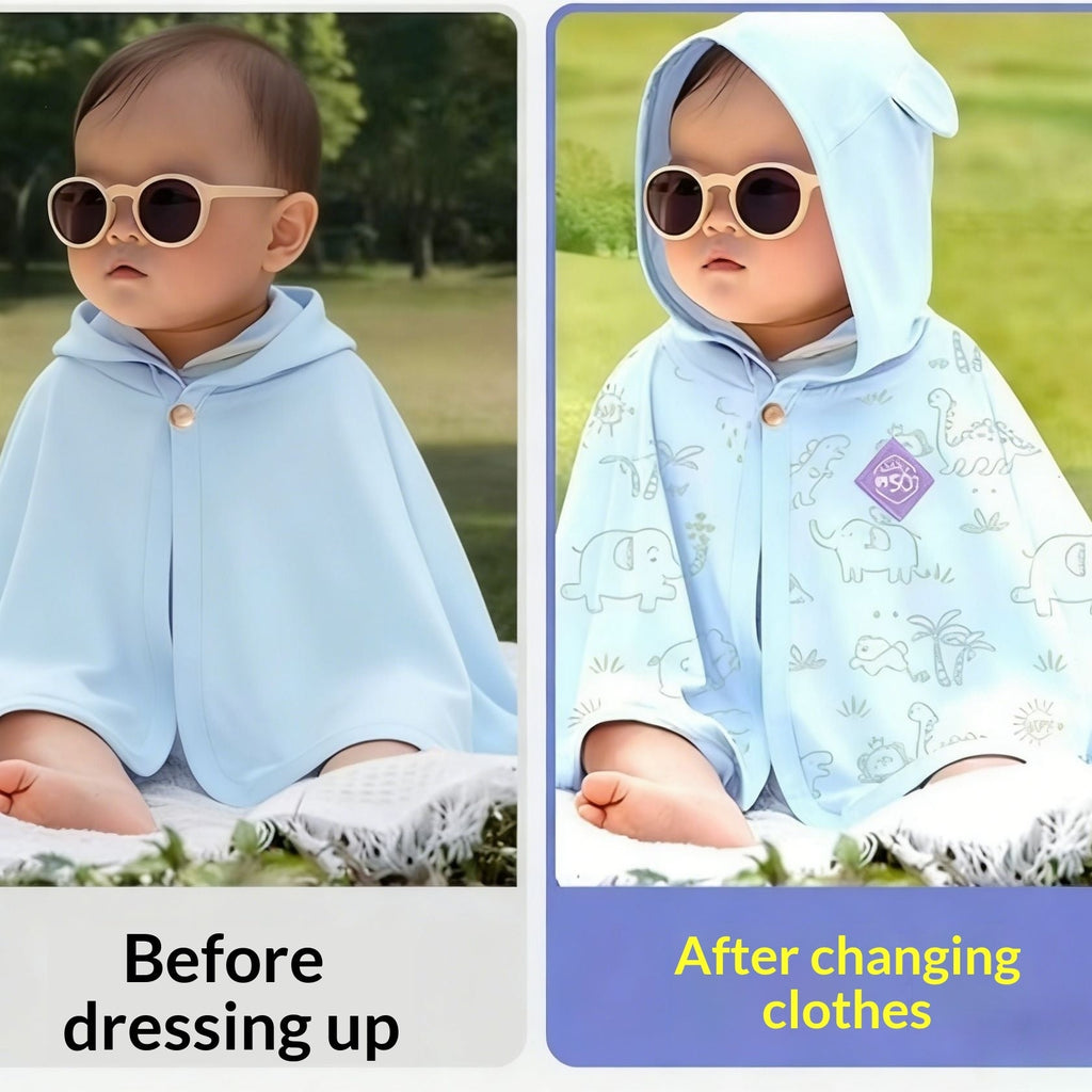 Color-changing UV-protection Cape Baby Sun-protective Garment
