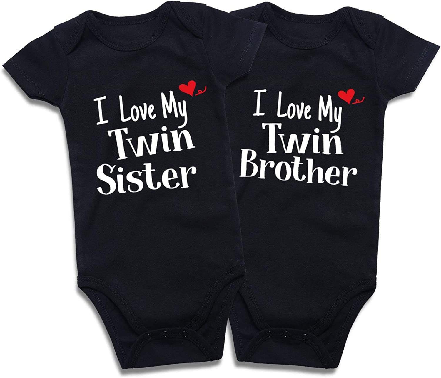 Cotton Baby Onesies 2-Pack - Short Sleeve Bodysuit for Newborn Twins - Soft Infant Clothing