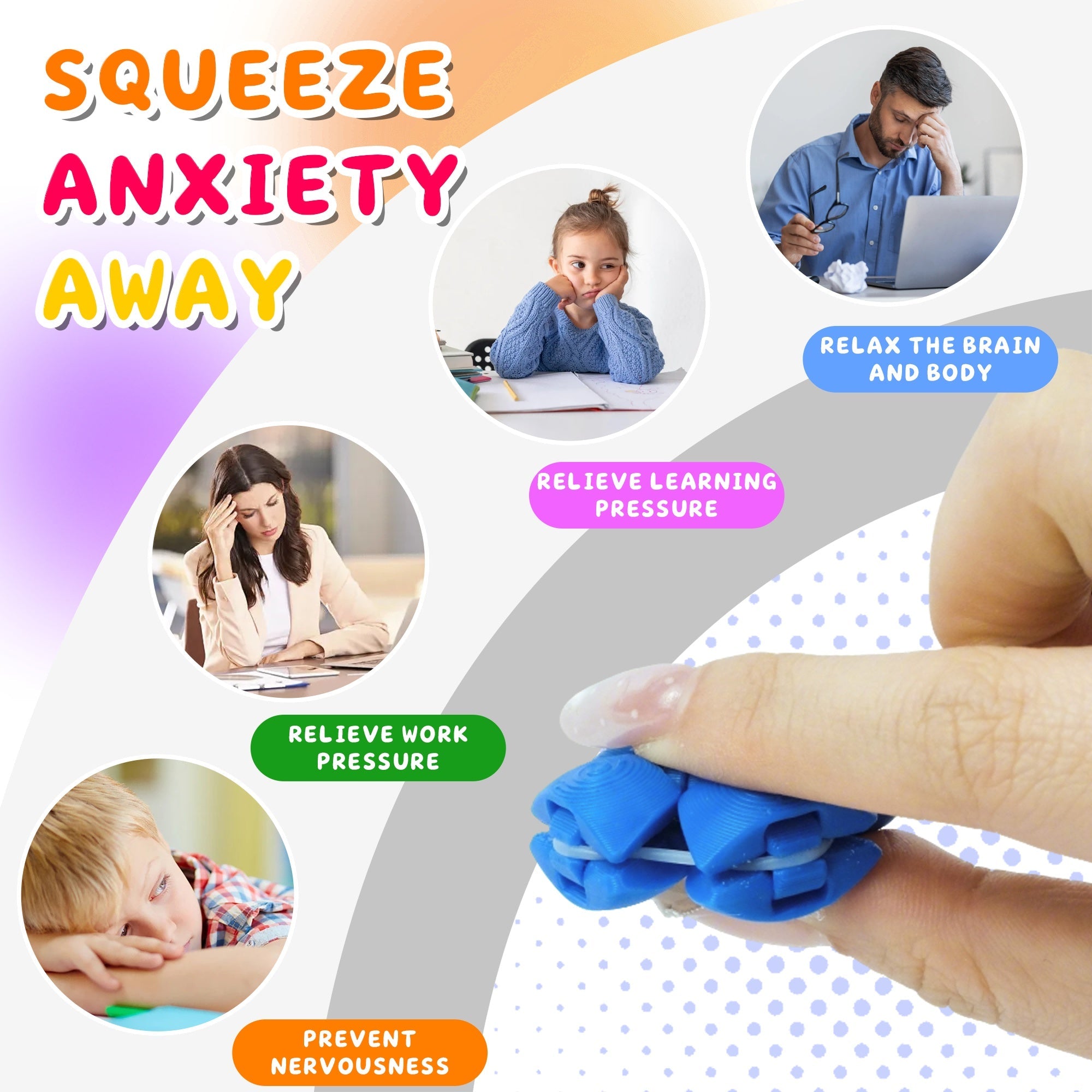 3D Printed Pocket Fidget Squeeze Toy With Protective Shell And Ball Chain, Portable Handheld Sensory Fidget Keychain Toy For Desk, Bag And Everyday Carry