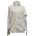Columbia Womens XL Full Zip Fuzzy White Polyester Fleece Long Sleeve Jacket
