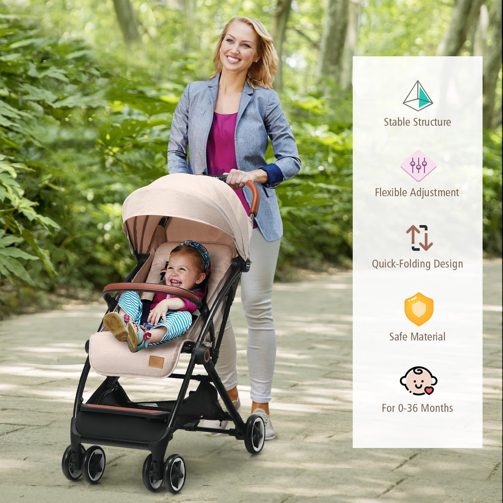 Lightweight Aluminium Frame Baby Stroller with Net