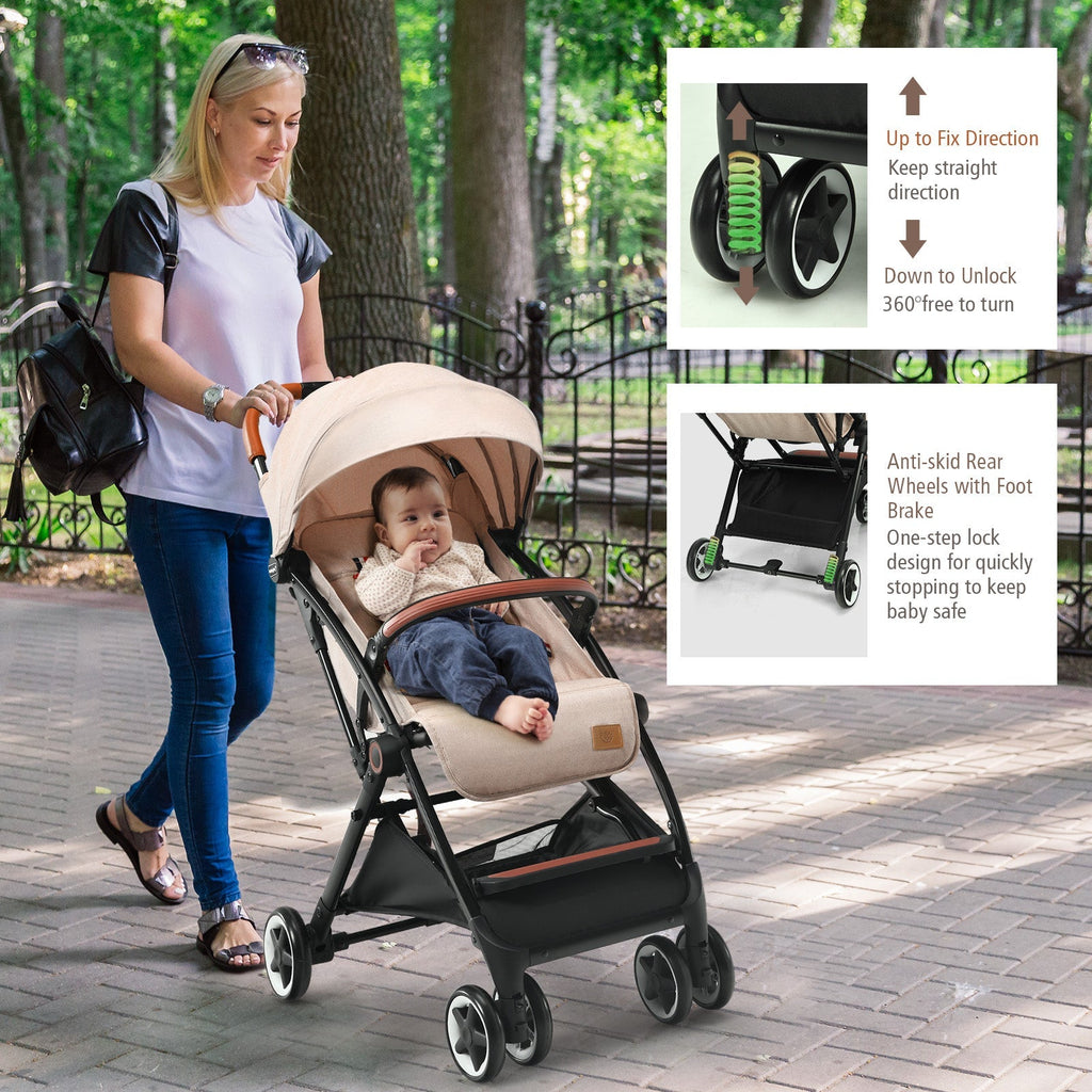 Lightweight Aluminium Frame Baby Stroller with Net