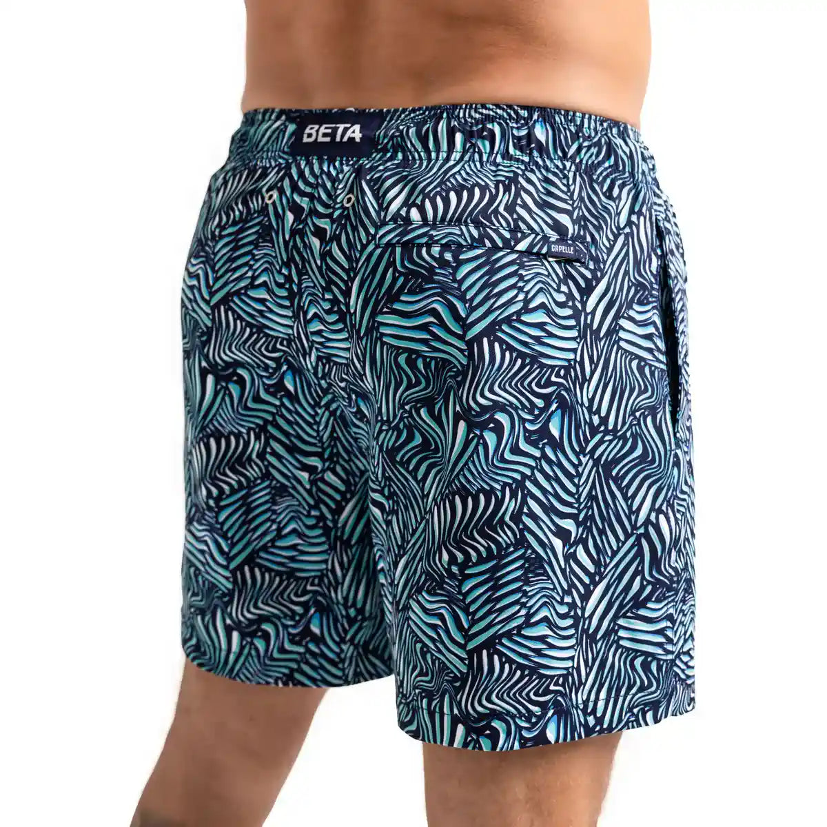 Beta Blue Hybrid Short, Compression Lined Swim and Resort Trunk