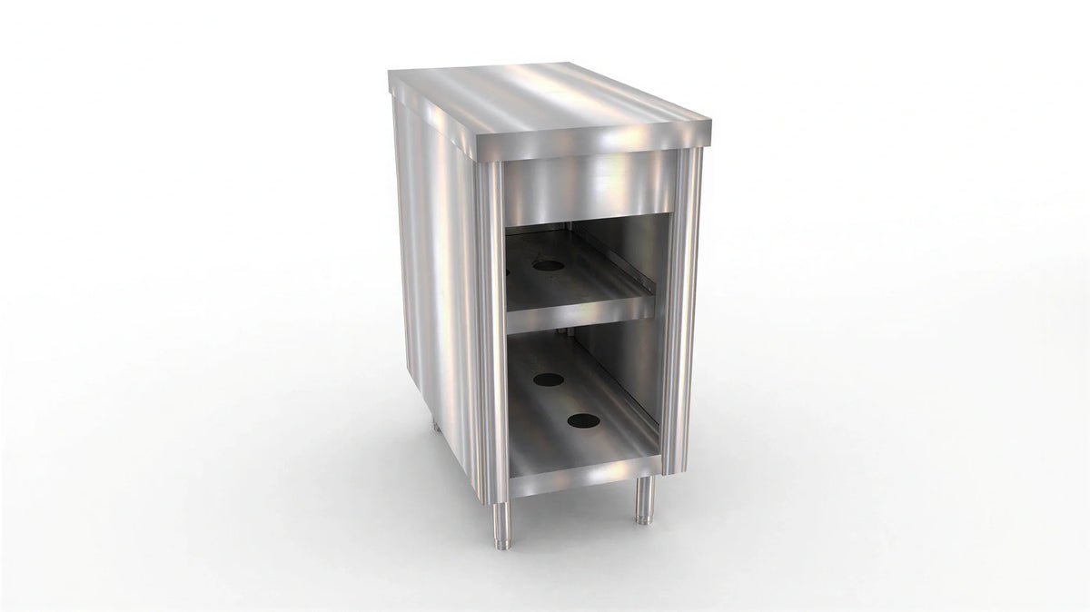Duke Thurmaduke TST-18PG Solid Top Utility Counter, Stainless Steel Top, Open Rear with Undershelves, 18 x 32 x 36 Inches