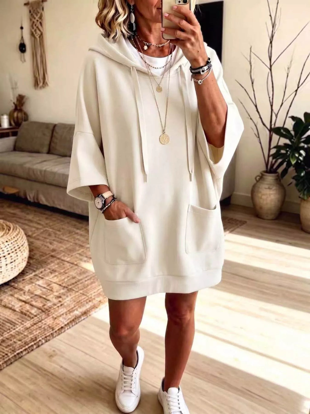 Full Size Drawstring Oversized Front Pockets Oversized Hoodie Plus Size