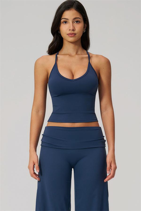 The Daring Tank Top Straight Leg Pants 2-Piece Set