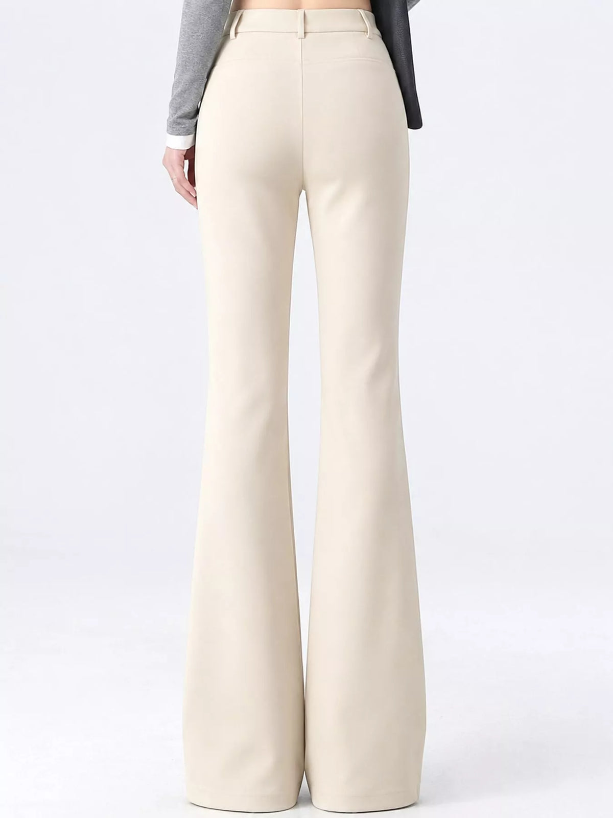 Full Size High-Waisted Slim-Fit Straight-Leg Pants Plus Size