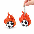 3D Printed Flame Soccer Ball Keychain Sports Backpack Bag Pendant