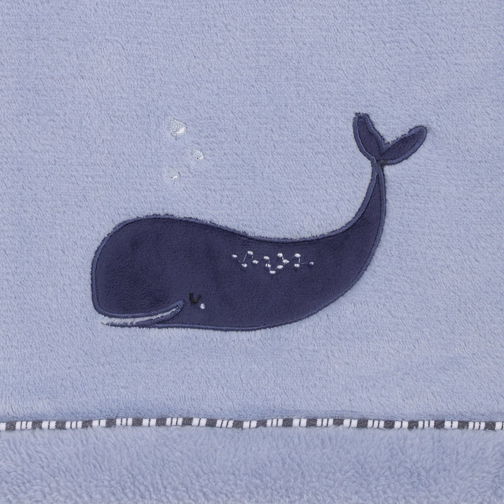 Seas The Day Blue Whale Super Soft Baby Blanket