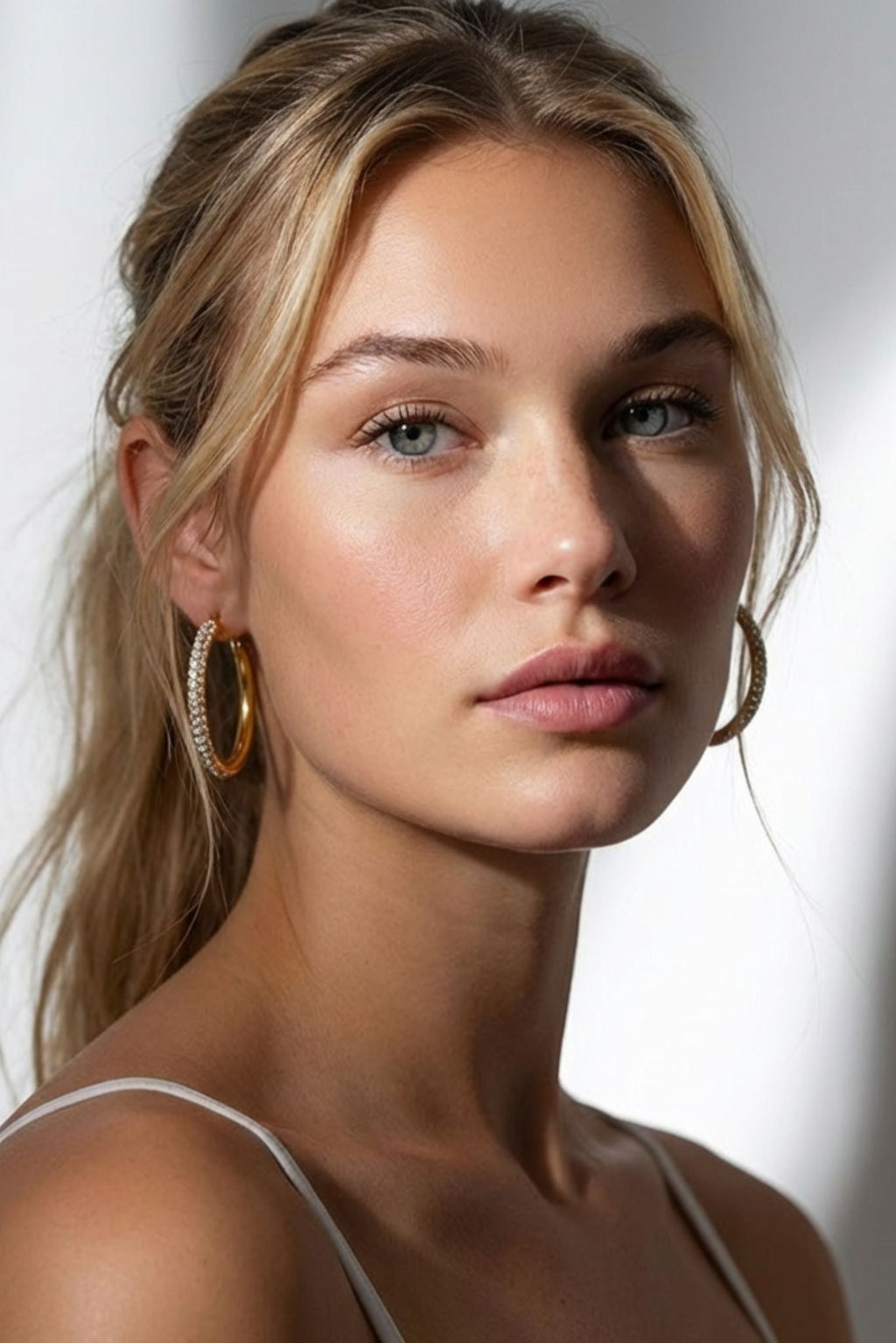 Bianca Waterproof Crystal Hoop Earring