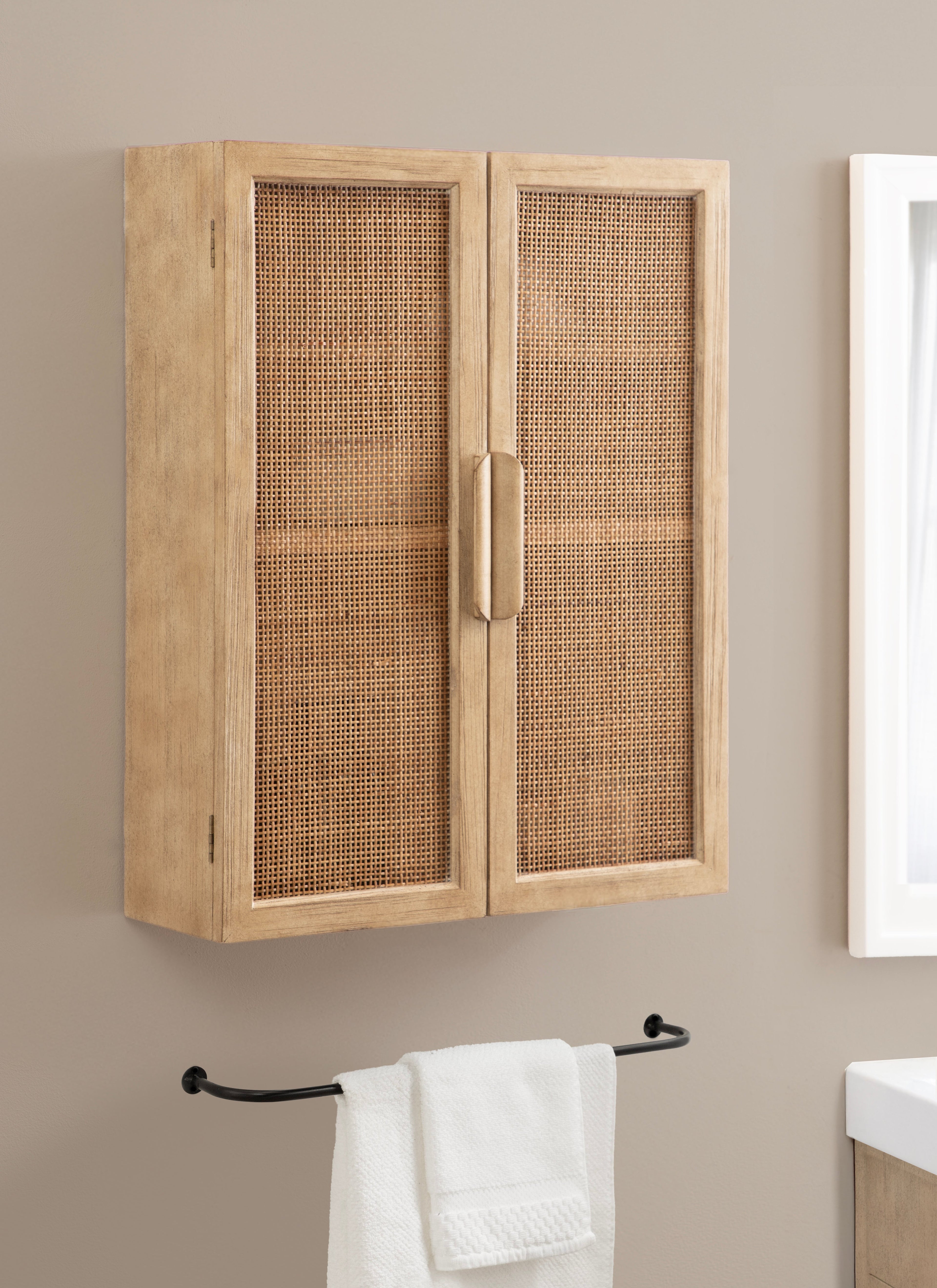 Ori Rattan 2-Door Wall Cabinet