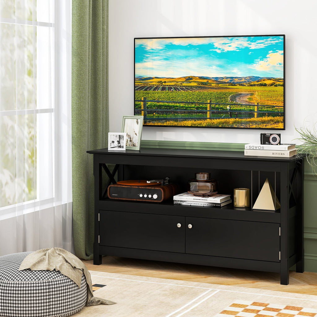 44 Inch Wooden Storage Cabinet TV Stand