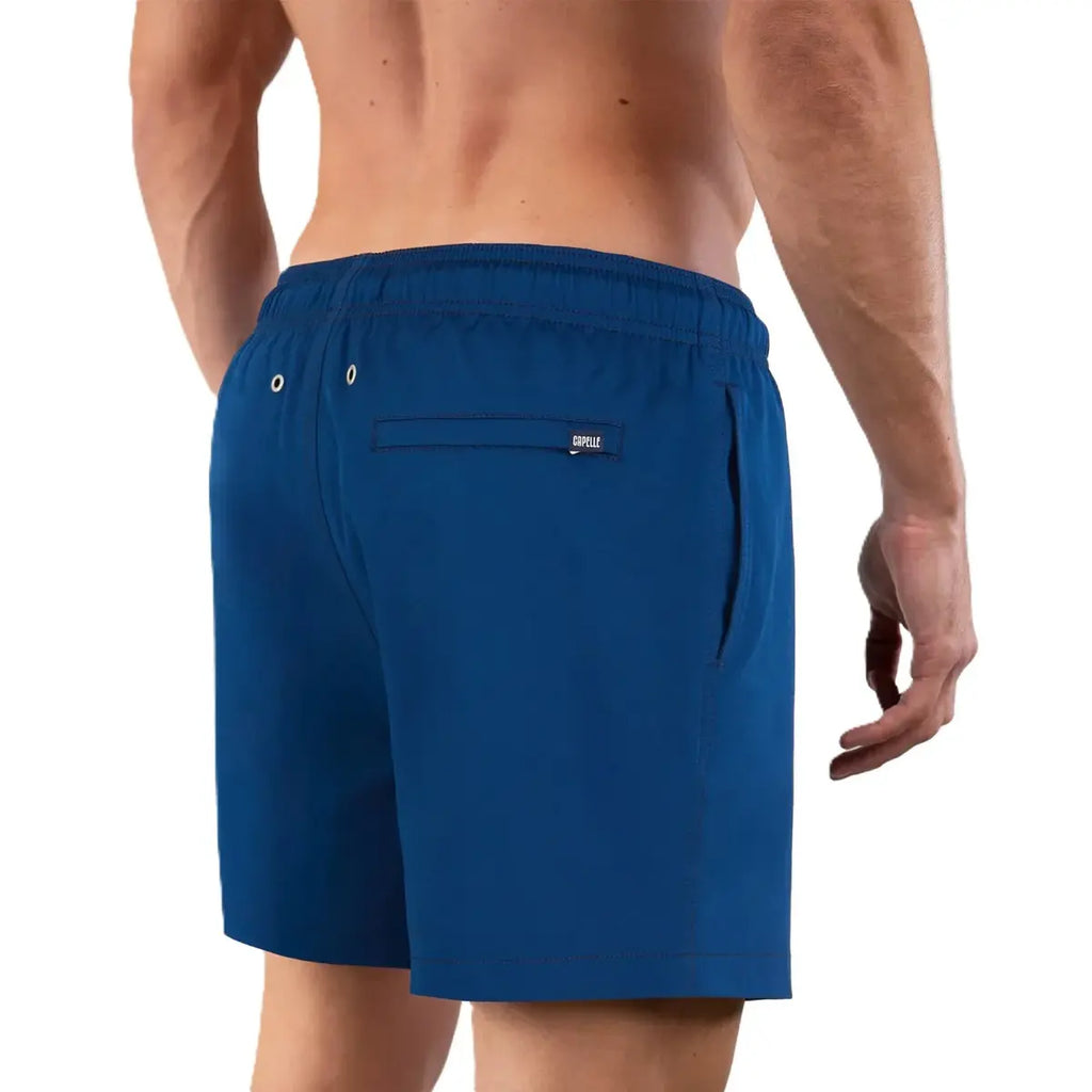 Blue Sapphire Hybrid Short, Compression Lined Swim and Resort Trunk