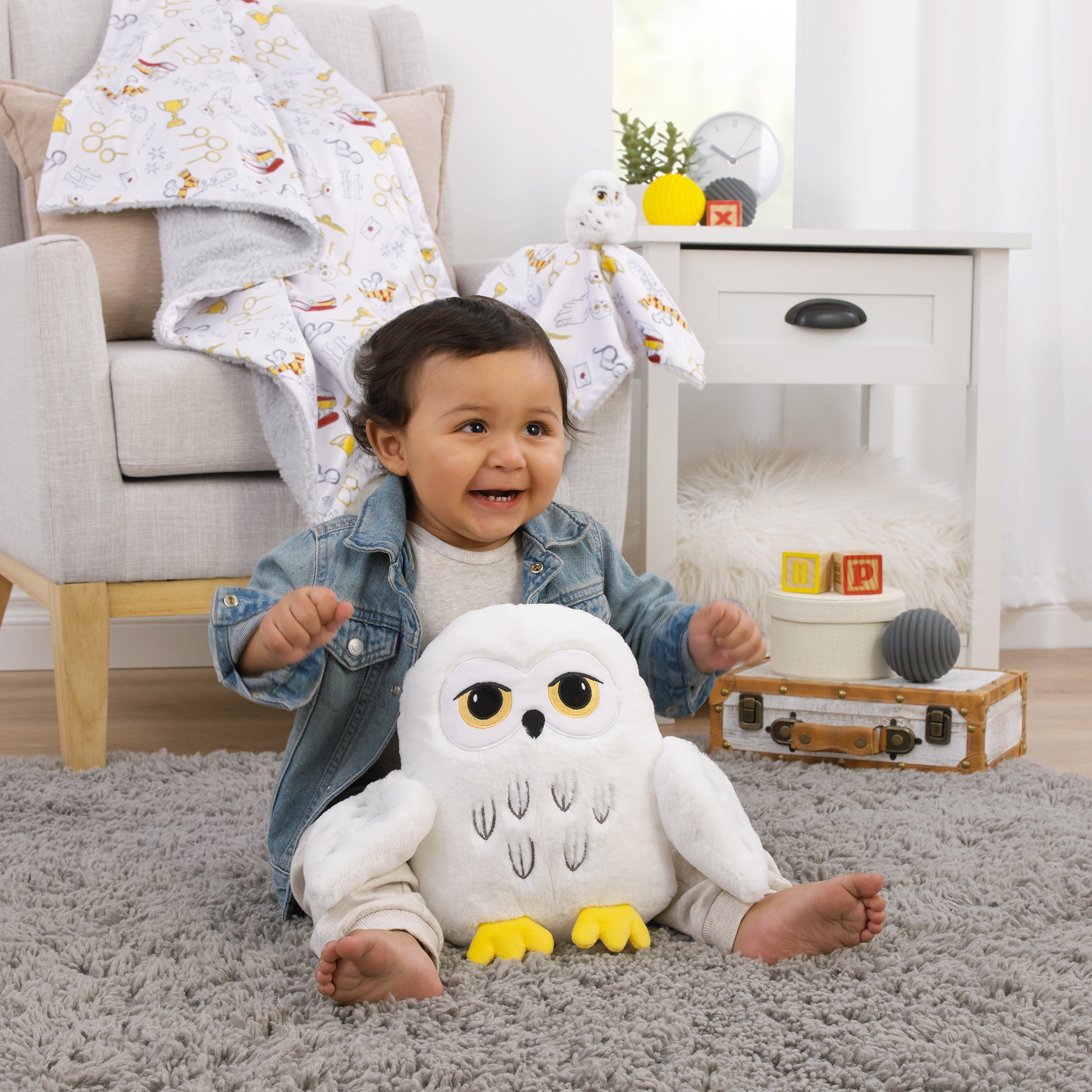 NoJo Warner Bros Harry Potter White Hedwig Owl Plush Stuffed Animal