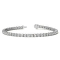 6ctw Created Moissanite Tennis Bracelet - 3mm Stones - 14K Gold Overlay in White, Yellow or Rose Gold