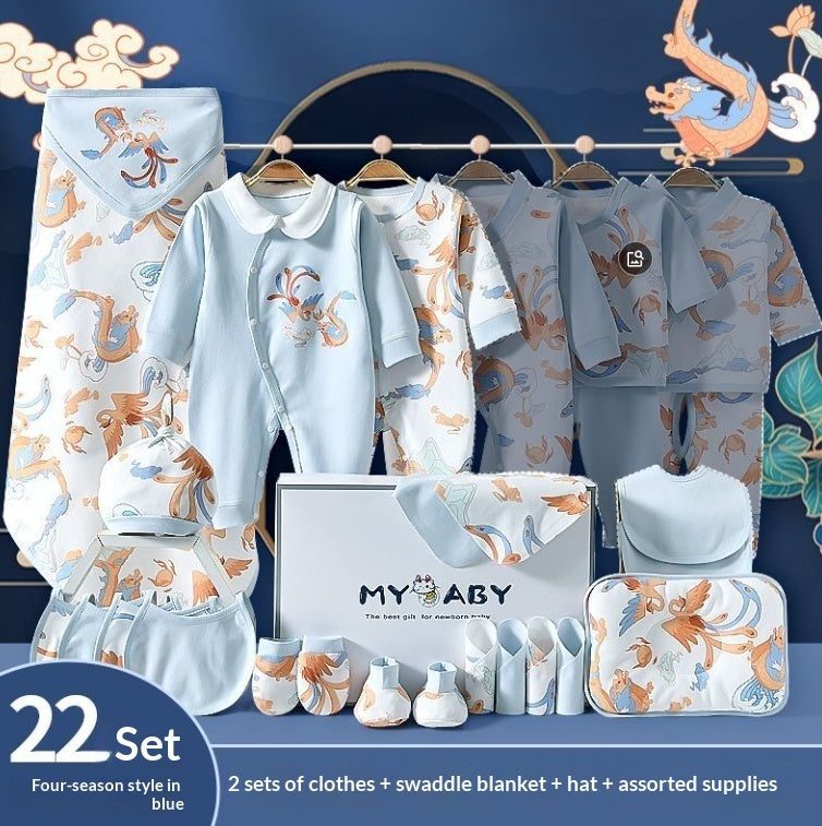 Gift Box Of Pure Cotton Baby Clothes Complete Set Of Gift Items