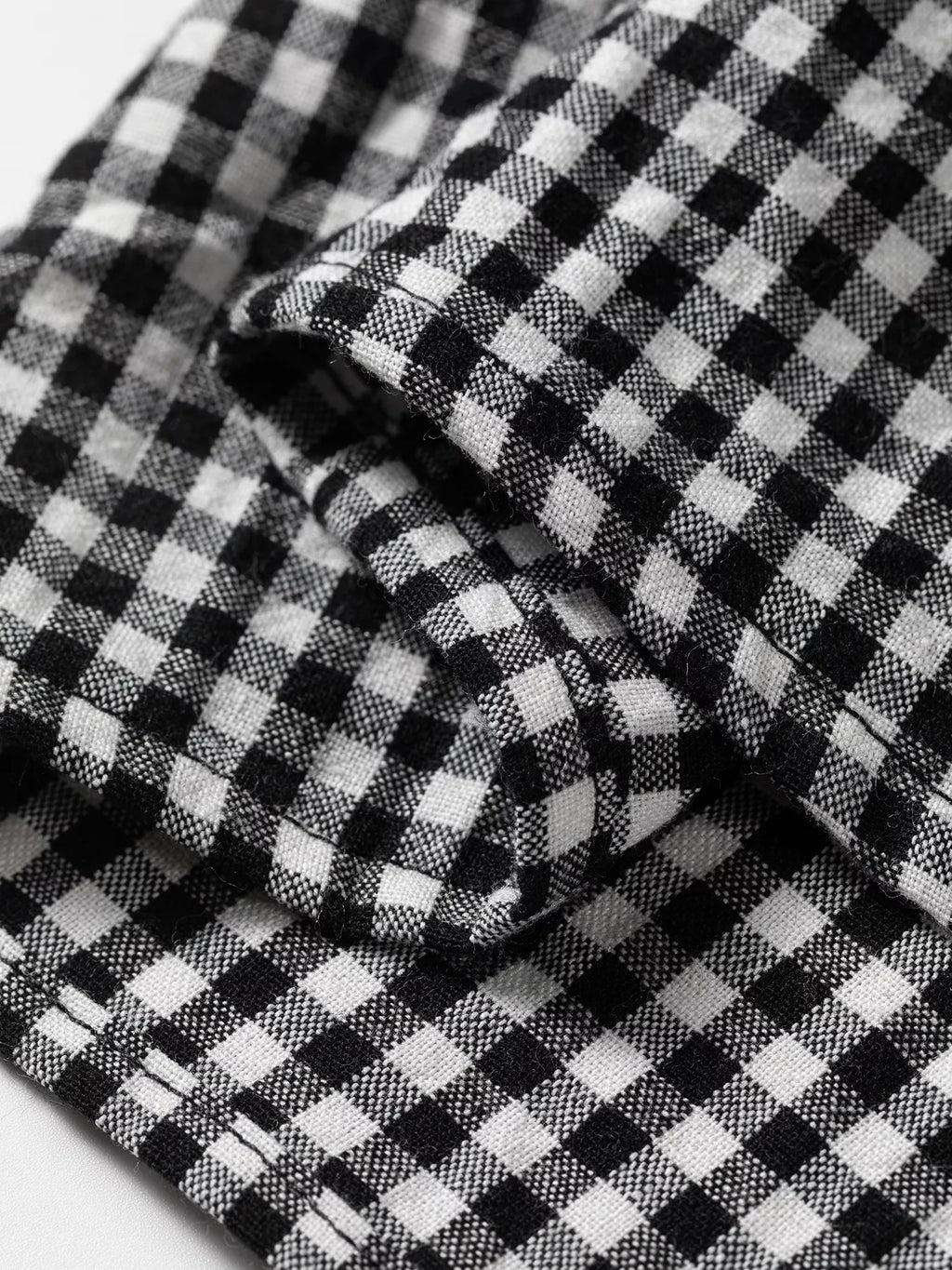 Plaid Shirred Cuff Long Sleeve Round Neck Blouse