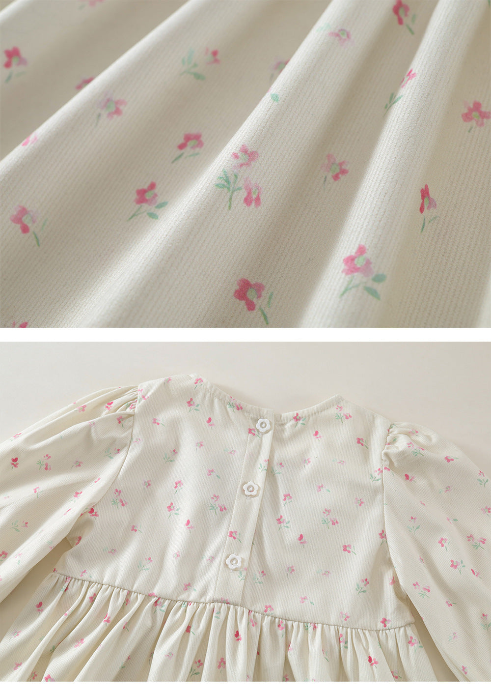 French-Style Vintage Floral Embroidered Dress For Girls