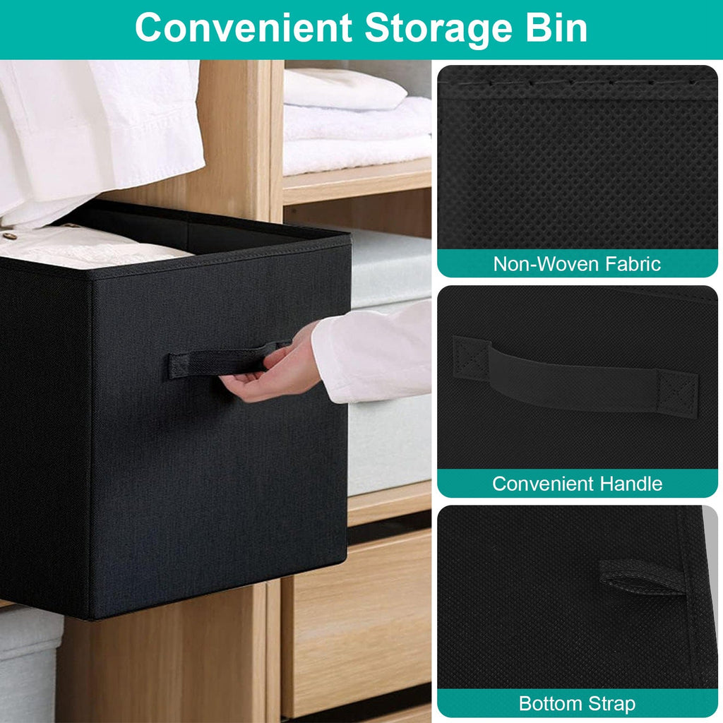 Storage Bin Non-Woven Fabric Cube Organizer with Handle