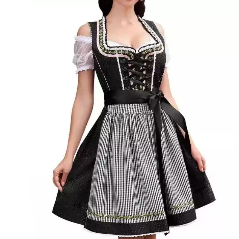 Dirndl Dress Oktoberfest Women Costume Bavarian Traditional