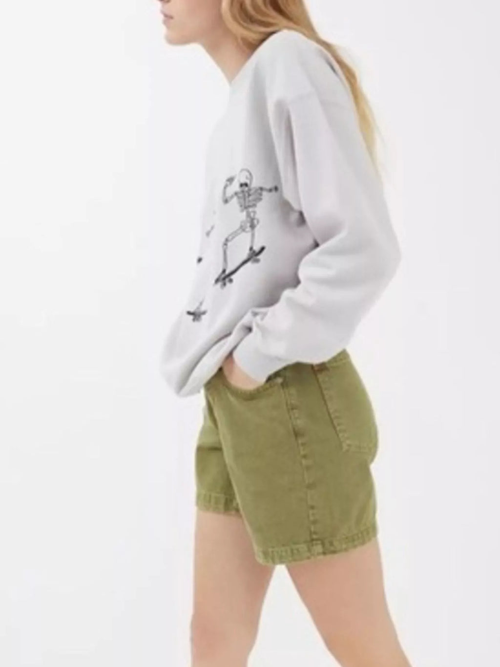 Skeleton Graphic Round Neck Sweatshirt