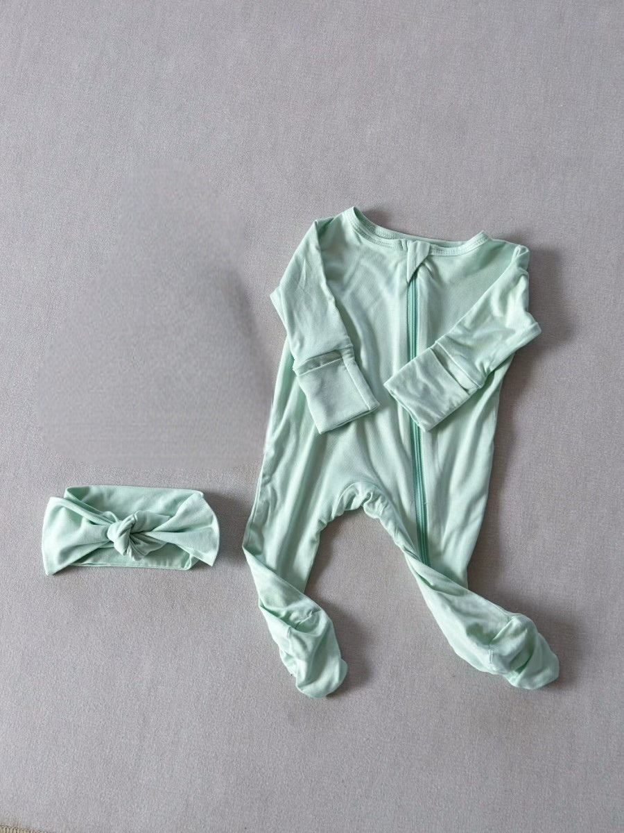 Baby Footed Zip-up Romper Onesie