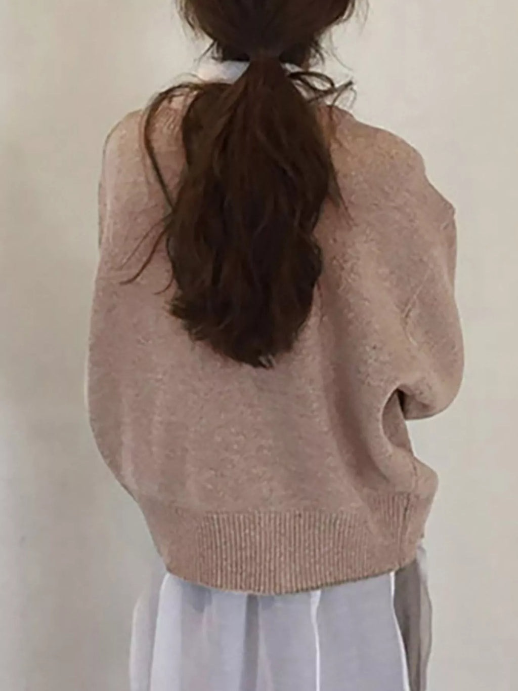 Asymmetric Button-Down Sweater