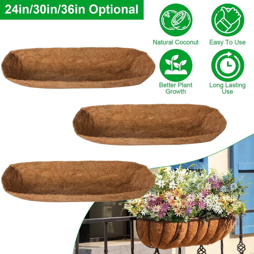Coconut Fiber Liners for Planters Window Boxes
