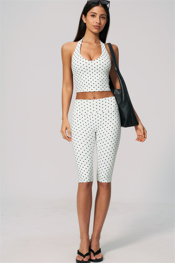 The Frame Halter Tank Top Capri Leggings 2-Piece Set