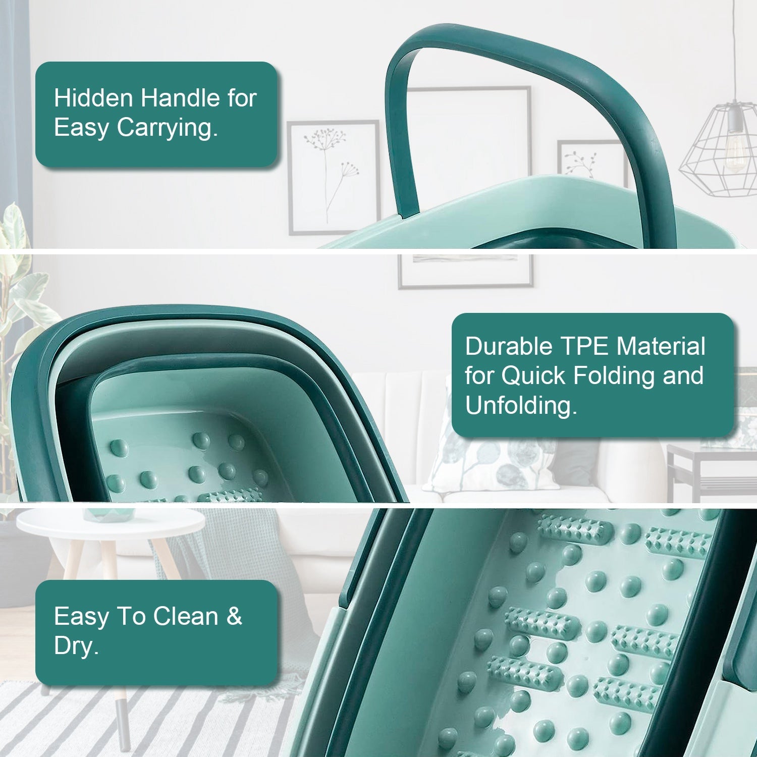 Collapsible Foot Bath Basin - Foldable Foot Tub