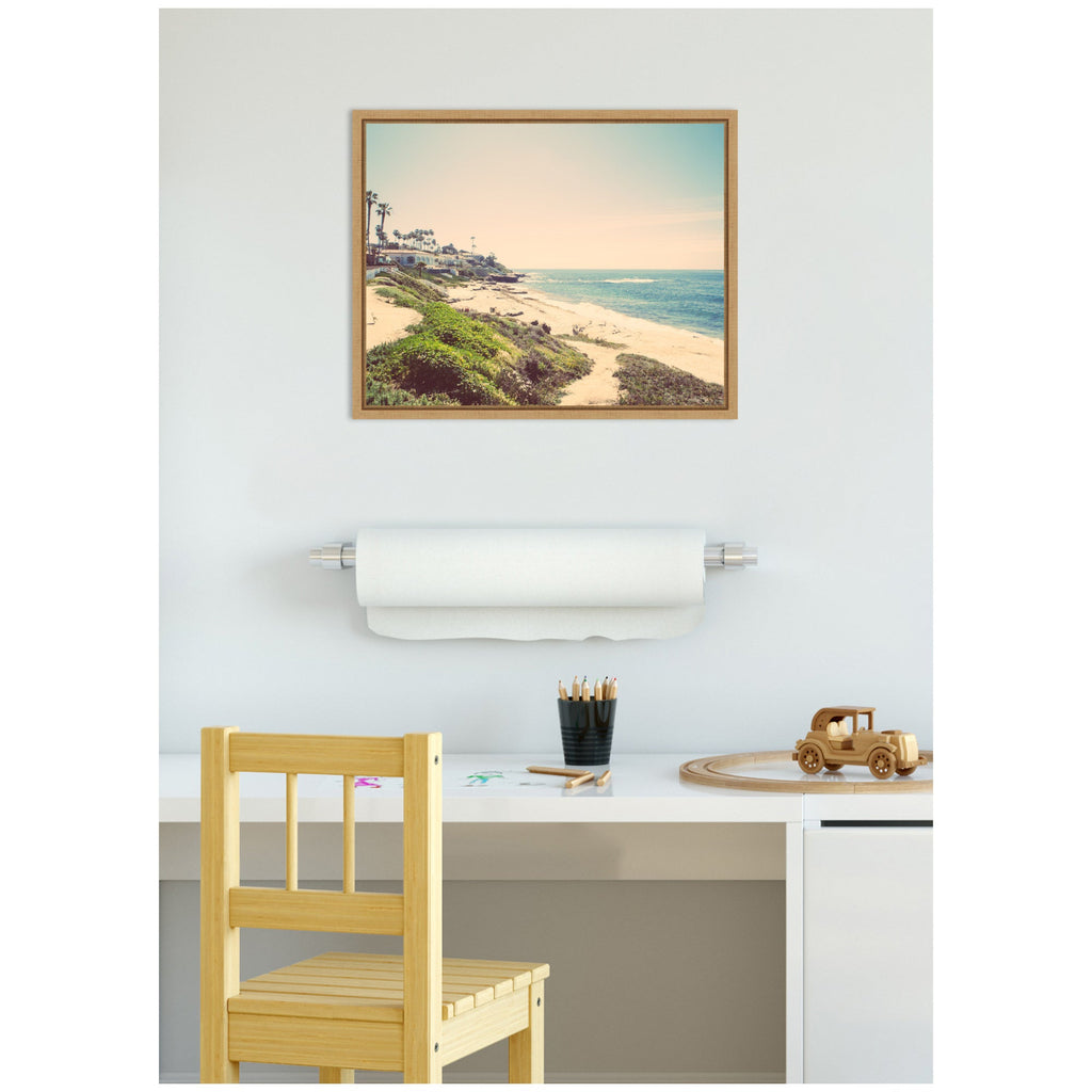 Sylvie Vintage Coastal Seaside Beach Framed Canvas by Saint and Sailor Studios