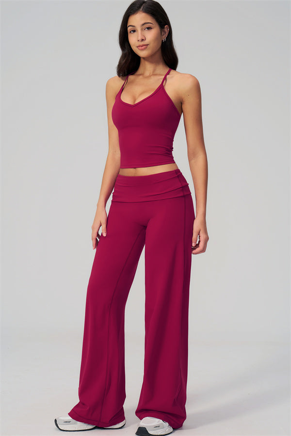 The Daring Tank Top Straight Leg Pants 2-Piece Set