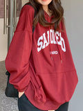 Letter Graphic Long Sleeve Hoodie