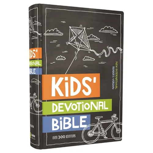 Nirv, Kids' Devotional Bible, Hardcover: Over 300 Devotions - Hardcover