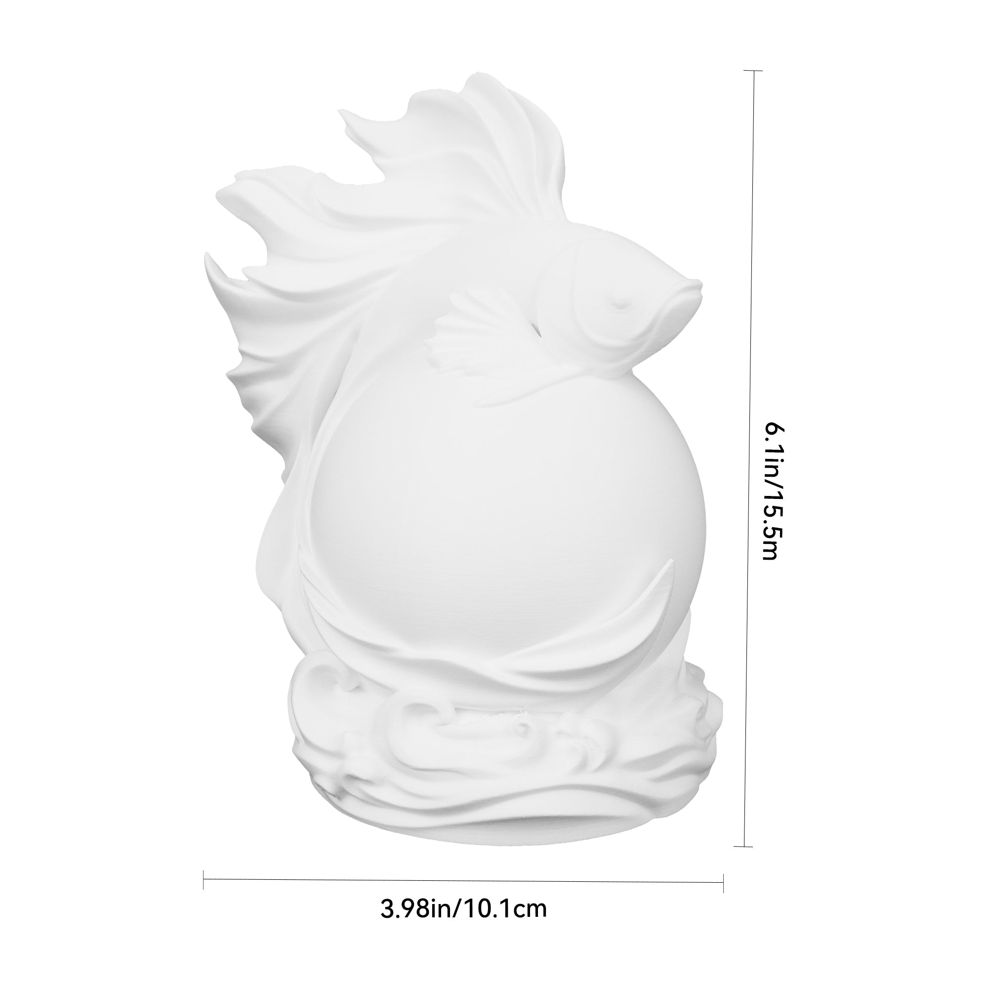 3D Printed Betta Fish Ambient Table Lamp, Sculptural Fish Night Light With Warm Glow, Decorative Desk Lamp For Bedroom Bookshelf Home Decor