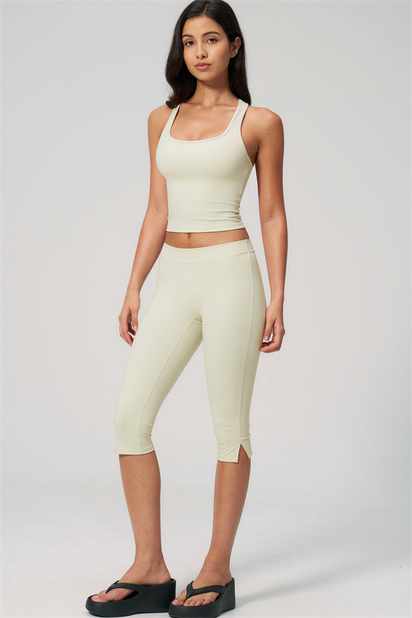 The Revive Crop Top Capri Leggings 2-Piece Set