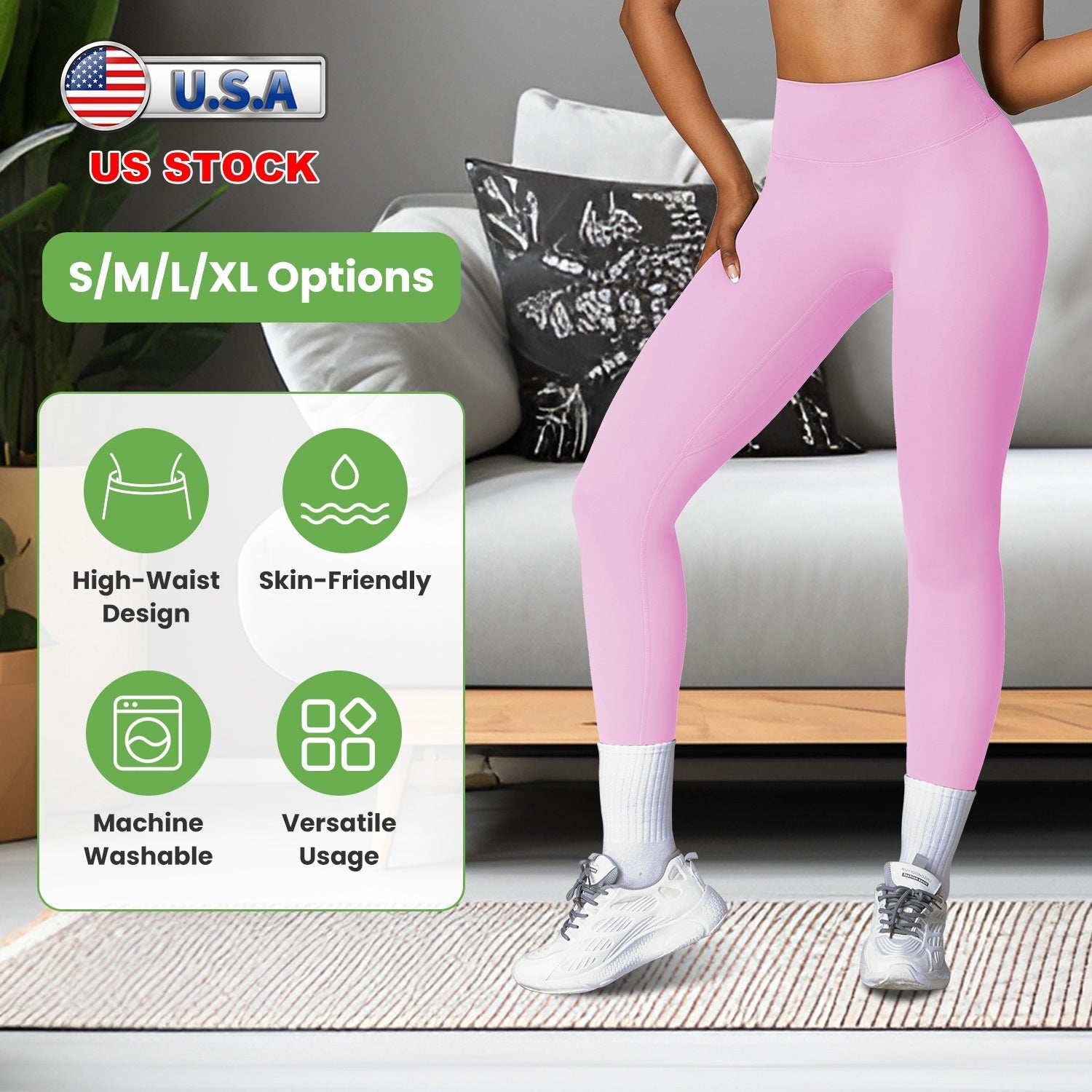 Women's High Waist Leggings with Tummy Control