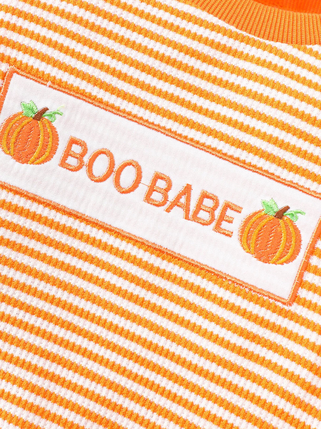 Children's Halloween Pumpkin Striped Long Sleeve Pajama Set