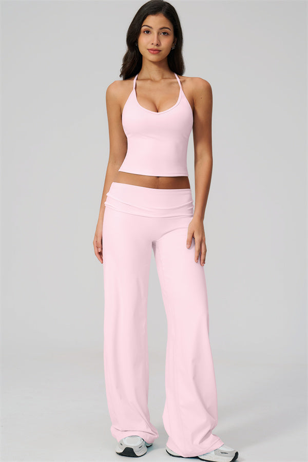 The Daring Tank Top Straight Leg Pants 2-Piece Set