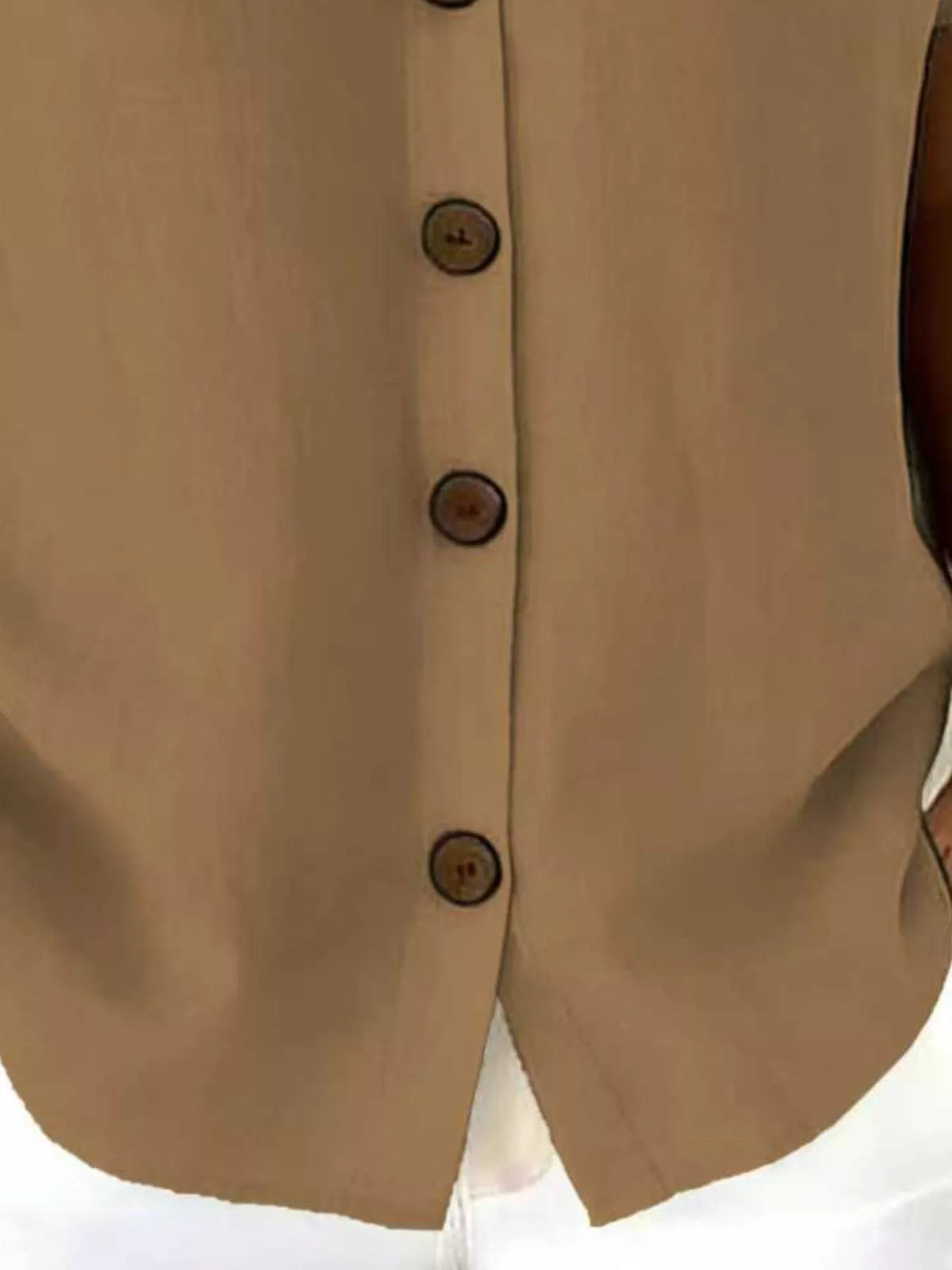 Full Size Button-Down Short Sleeve Shirt Plus Size