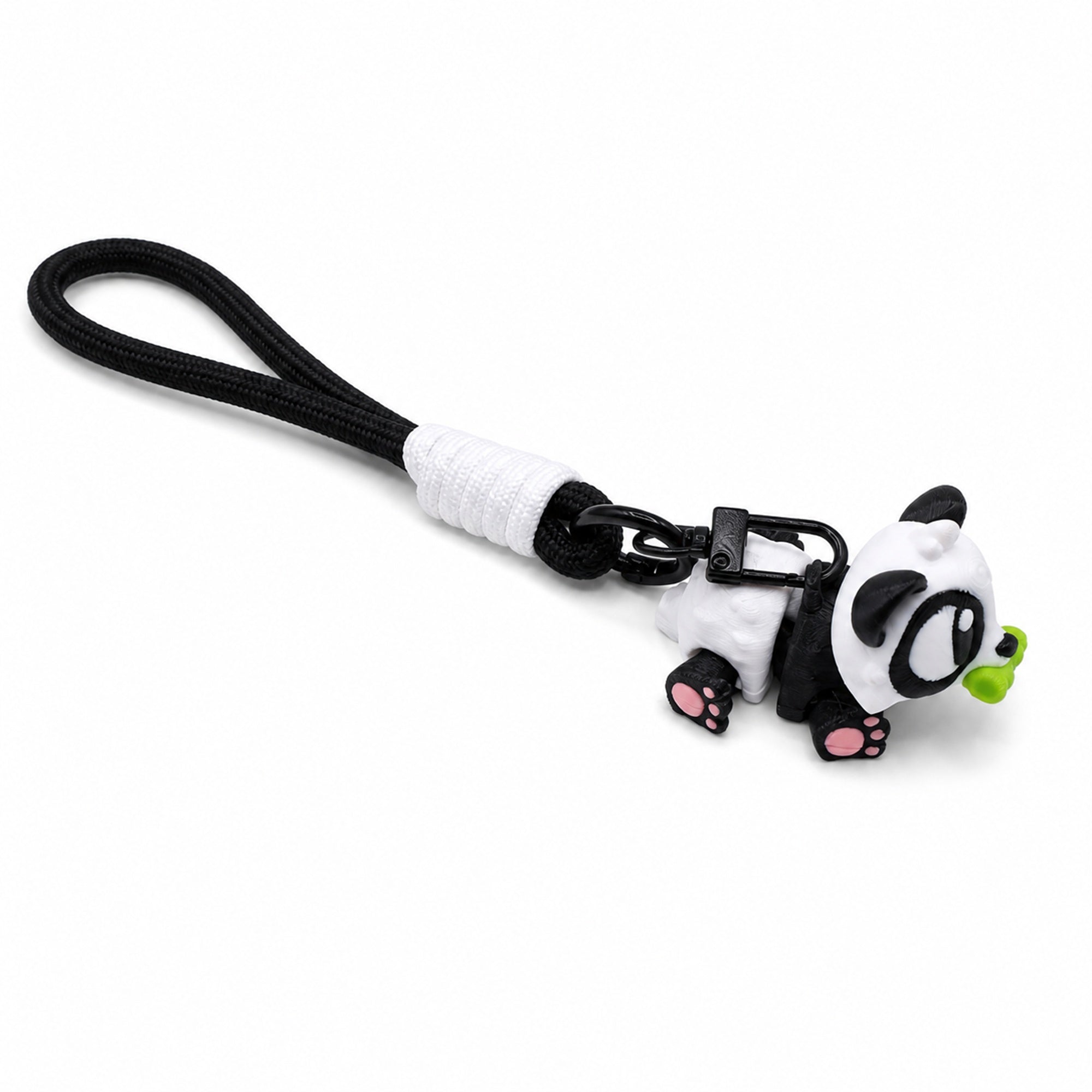 3D Printed Animal Keychain, Articulated Panda Raccoon Koala Bag Charm With Wrist Strap, Cute Portable Backpack Pendant Gift