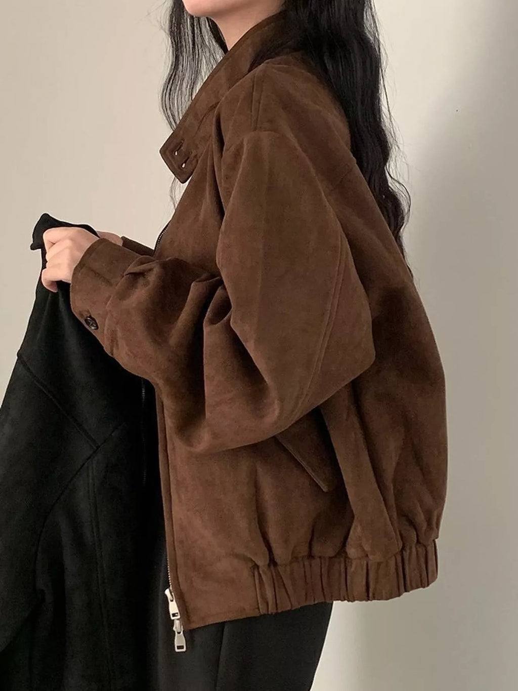 Stand Collar Zip Up Jacket