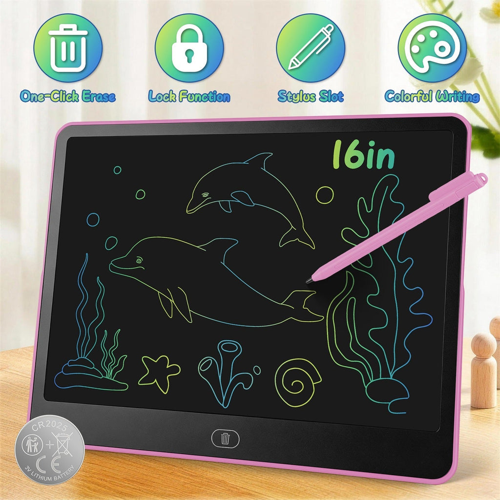 LCD Writing Tablet for Kids with Stylus & Lock Function