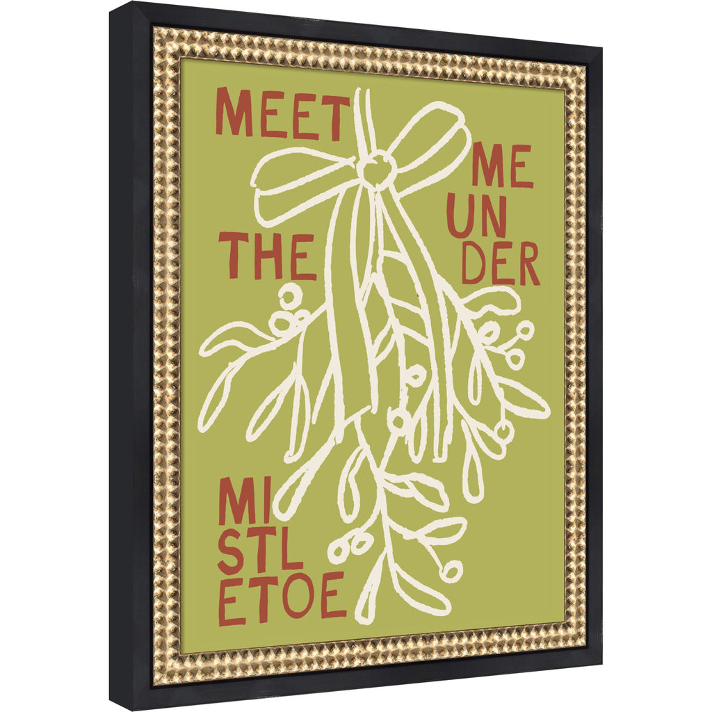 Mistletoe by Kikiandnim Framed Mounted Canvas Wall Art Print