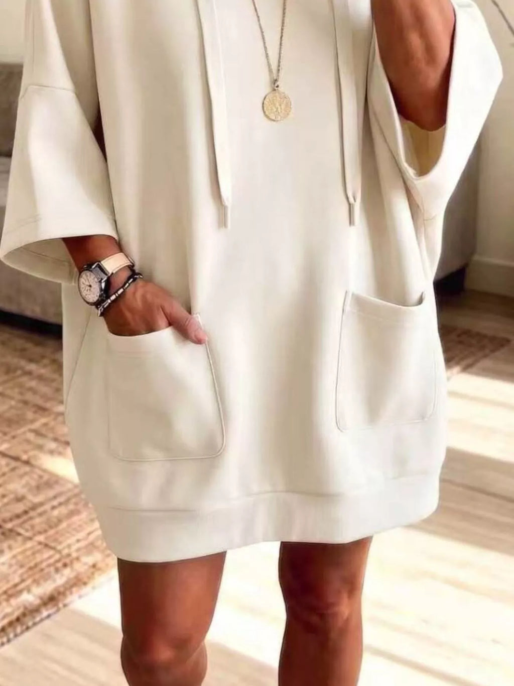Full Size Drawstring Oversized Front Pockets Oversized Hoodie Plus Size