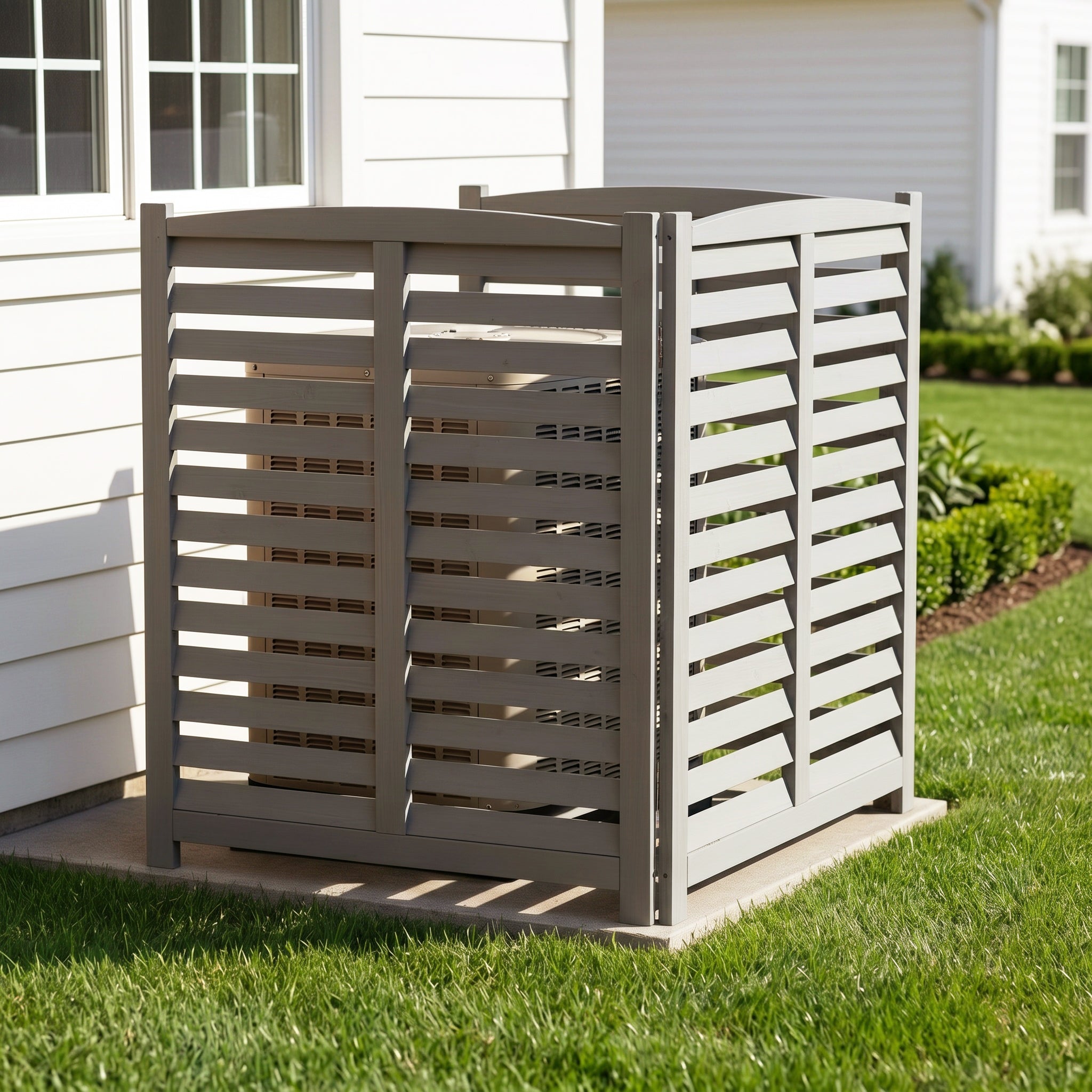 3-Panel Outdoor Air Conditioner Fence