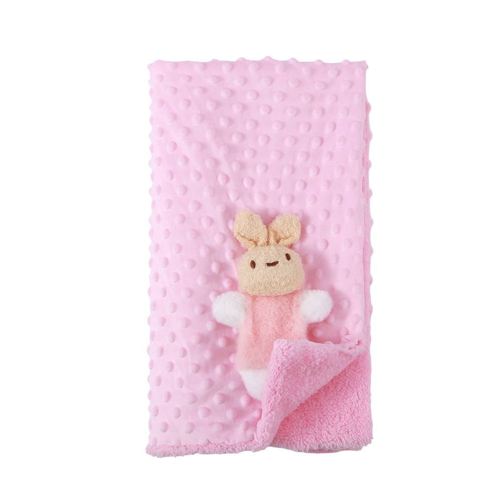 Soft Double-layered Thermal Blanket Textured Puffed Surface