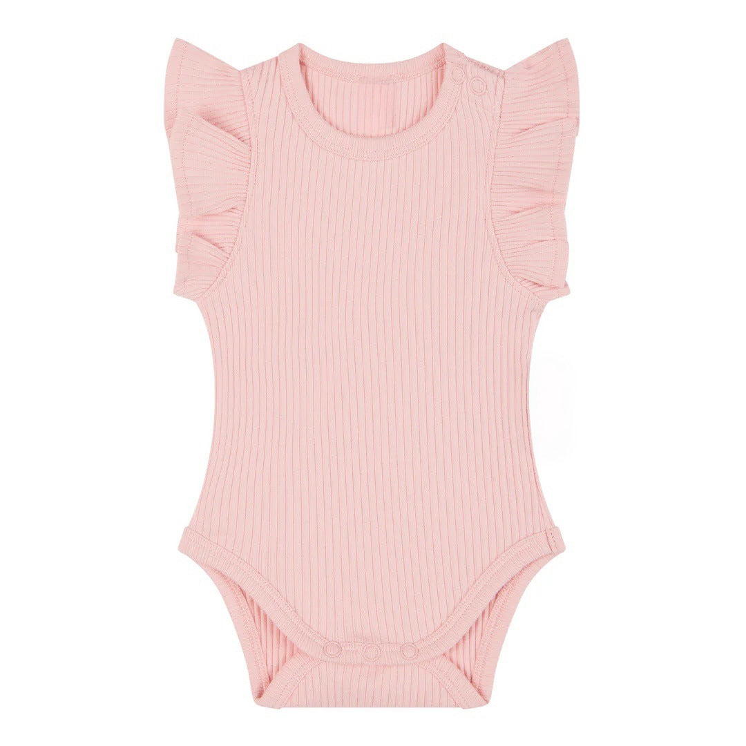Baby Romper Knitted Ribbed Infant Onesie