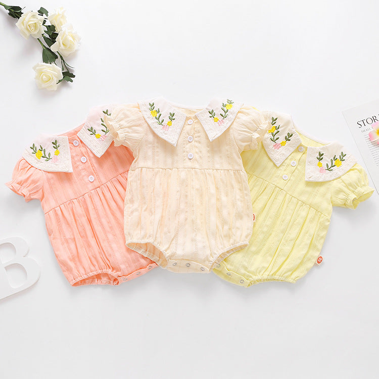 Printed Summer Romper Bum-covering Bodysuit